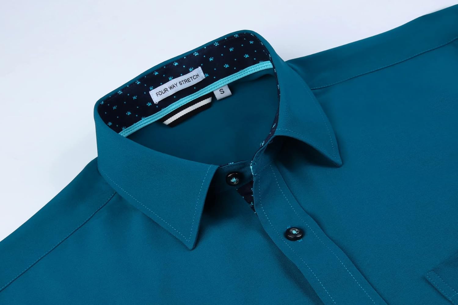 Alex Vando Mens Dress Shirt Wrinkle Free Regular Fit 4-Way Stretch Button Down Shirts