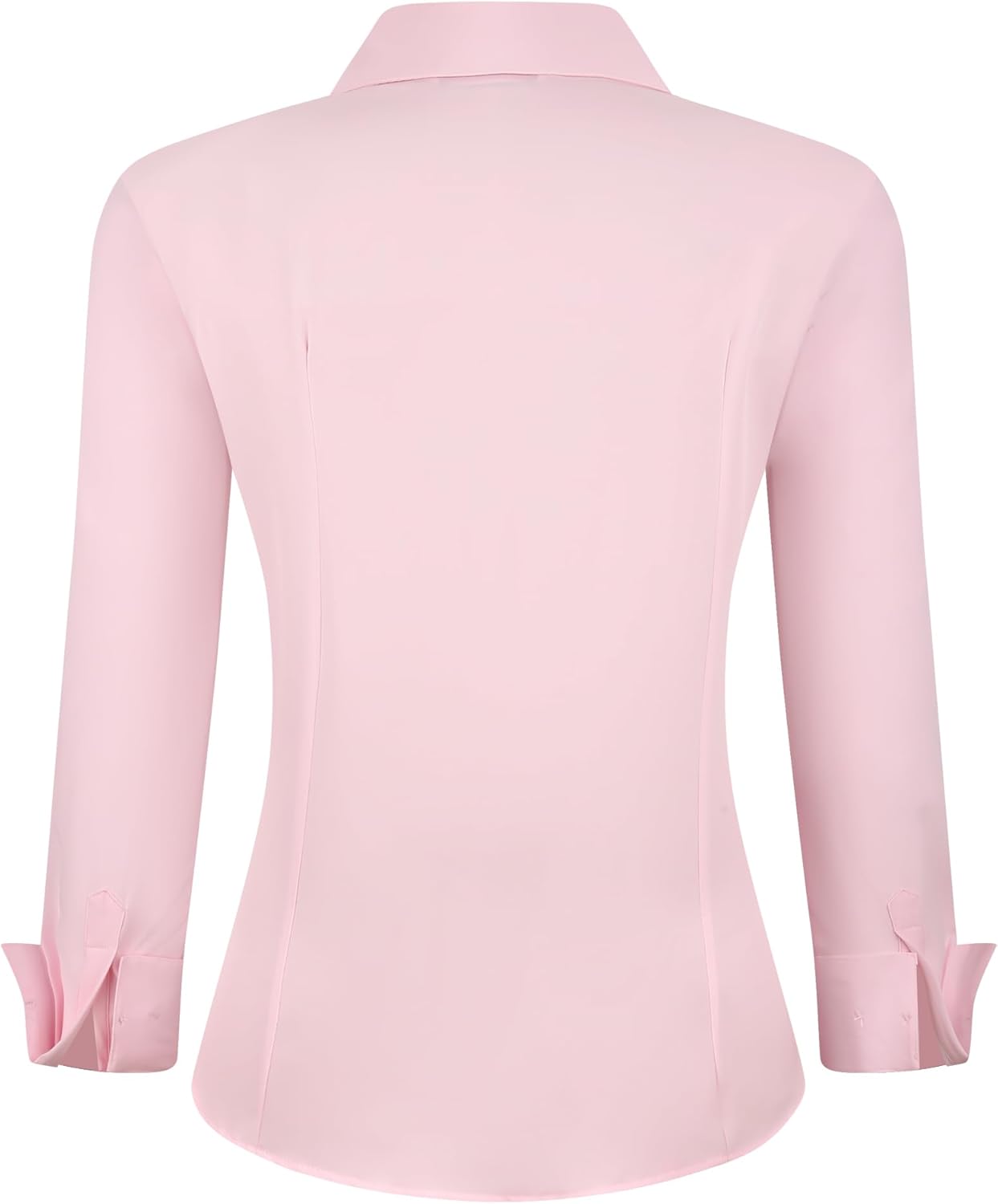 Alex Vando Womens Dress Shirts Wrinkle Free Regular Fit Long Sleeve Stretch Work Shirt