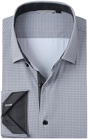 Alex Vando Mens Printed Dress Shirts Long Sleeve Regular Fit Button Down Shirt