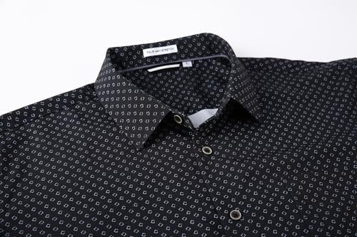 Alex Vando Mens Printed Dress Shirts Long Sleeve Regular Fit Button Down Shirt