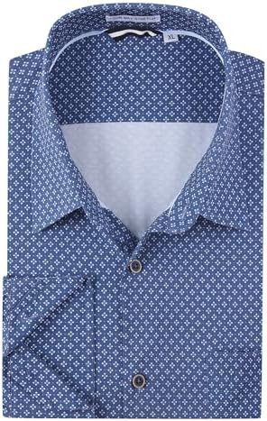 Alex Vando Mens Printed Dress Shirts Long Sleeve Regular Fit Button Down Shirt