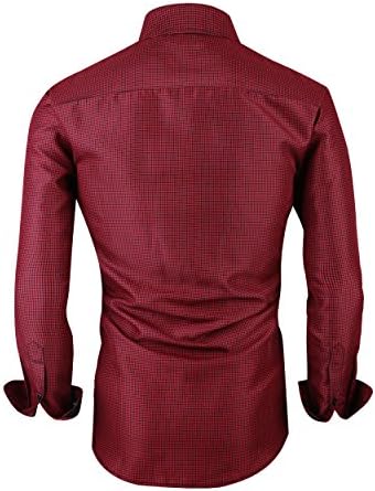 Alex Vando Mens Printed Dress Shirts Long Sleeve Regular Fit Button Down Shirt