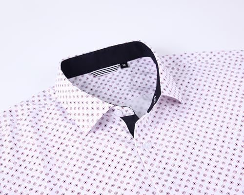Alex Vando Mens Printed Dress Shirts Long Sleeve Regular Fit Button Down Shirt