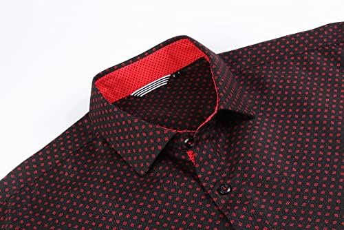 Alex Vando Mens Printed Dress Shirts Long Sleeve Regular Fit Button Down Shirt