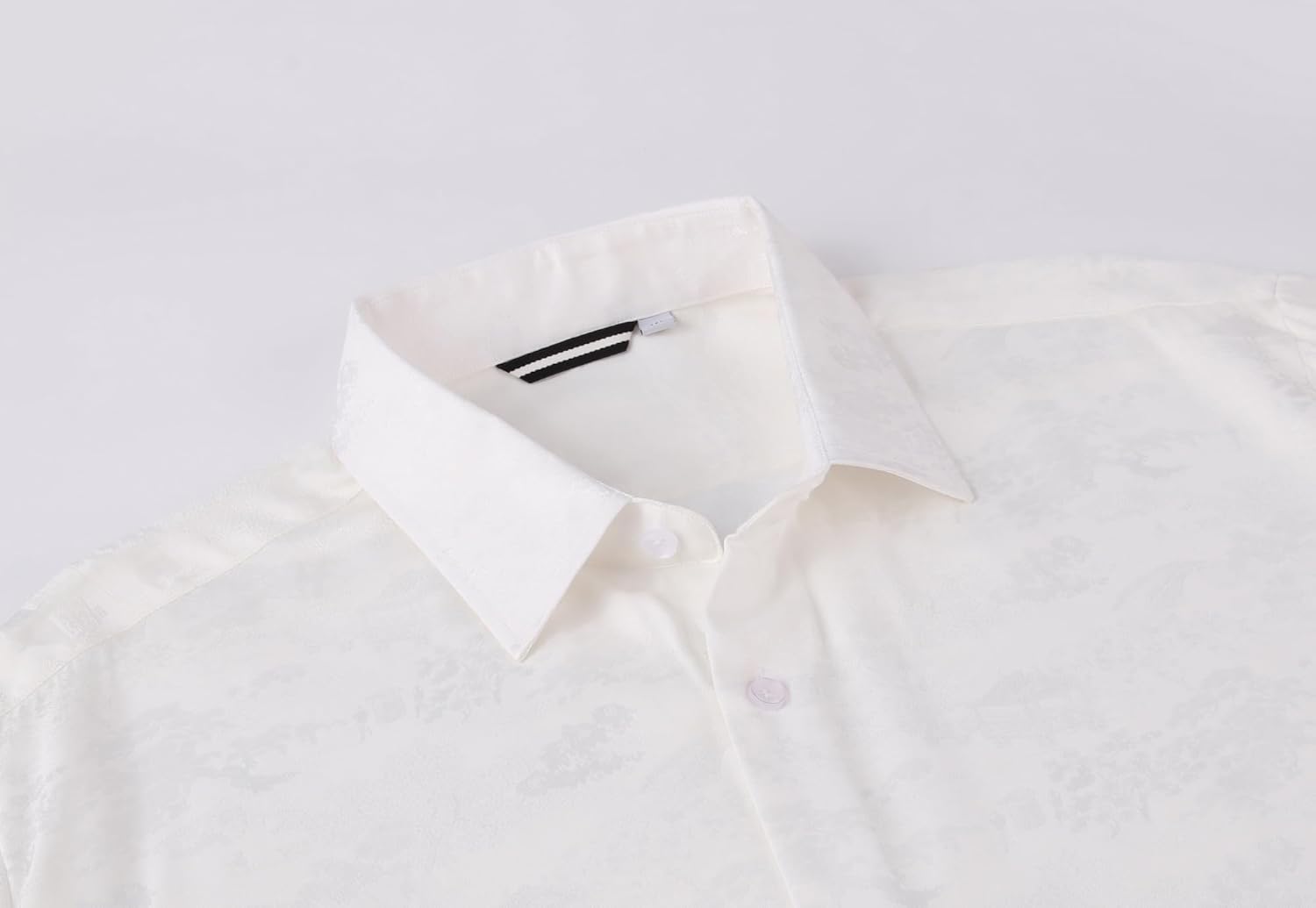 Alex Vando Mens Luxury Satin Dress Shirt Long Sleeve Silk Shiny Sateen Party Shirt
