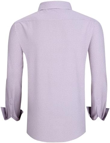 Alex Vando Mens Printed Dress Shirts Long Sleeve Regular Fit Button Down Shirt
