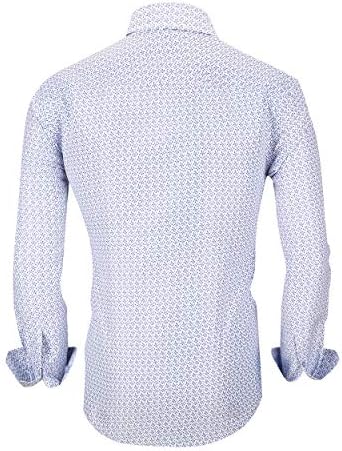 Alex Vando Mens Printed Dress Shirts Long Sleeve Regular Fit Button Down Shirt