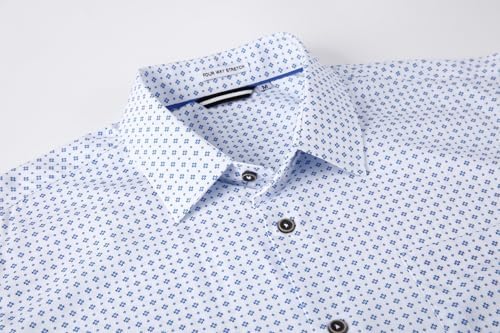 Alex Vando Mens Printed Dress Shirts Long Sleeve Regular Fit Button Down Shirt