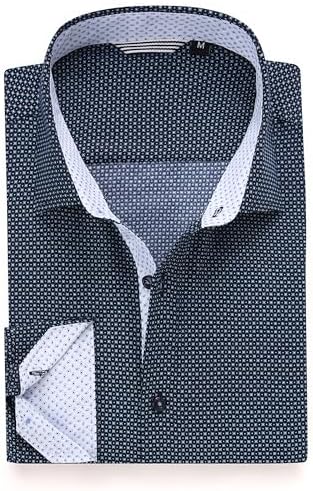 Alex Vando Mens Printed Dress Shirts Long Sleeve Regular Fit Button Down Shirt