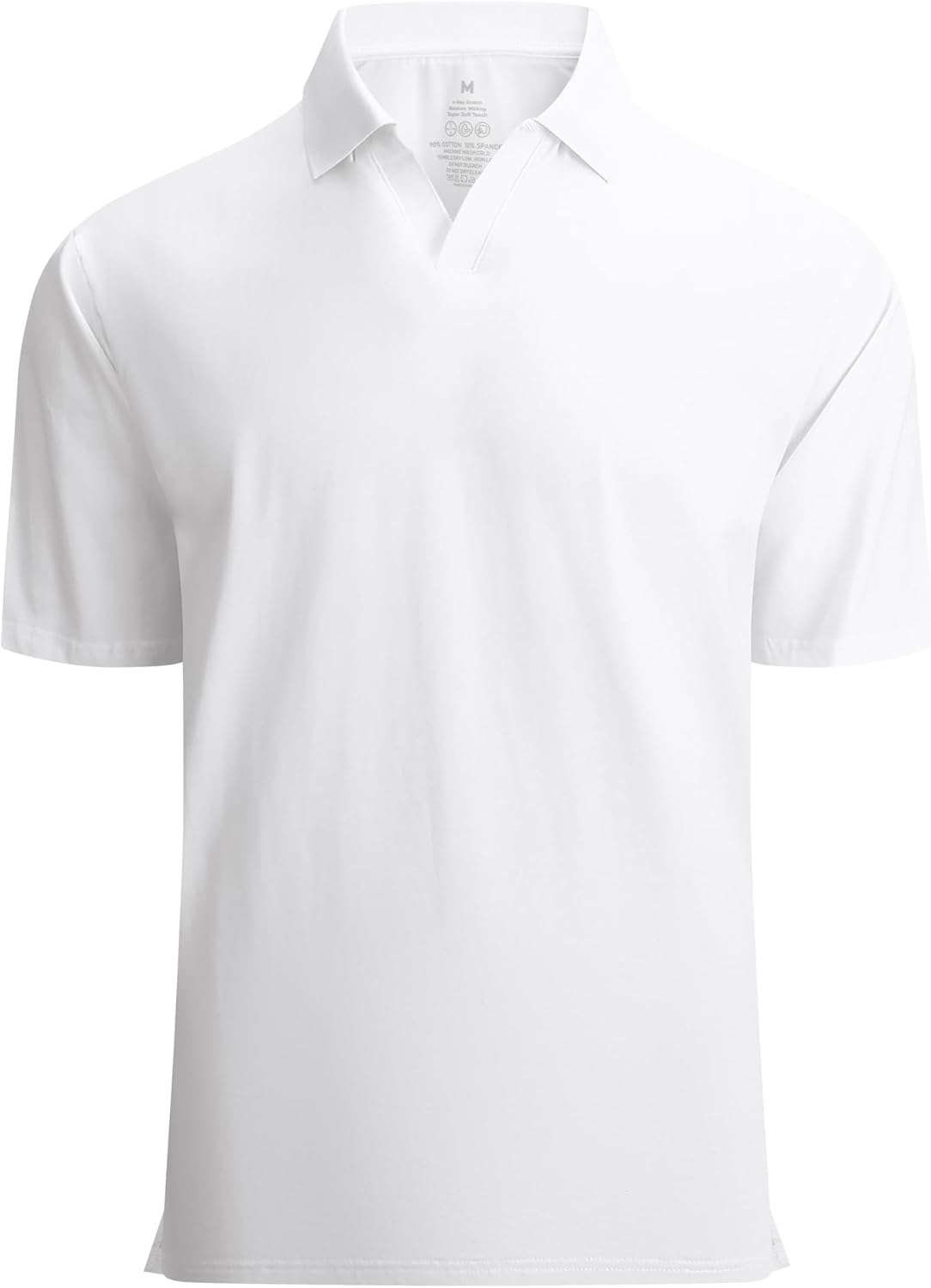 Alex Vando Mens Cotton Polo Shirts V-Neck Short Sleeve Casual Shirts for Men