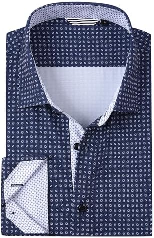 Alex Vando Mens Printed Dress Shirts Long Sleeve Regular Fit Button Down Shirt