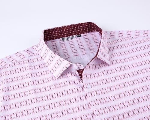 Alex Vando Mens Printed Dress Shirts Long Sleeve Regular Fit Button Down Shirt