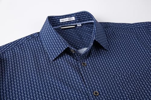 Alex Vando Mens Printed Dress Shirts Long Sleeve Regular Fit Button Down Shirt