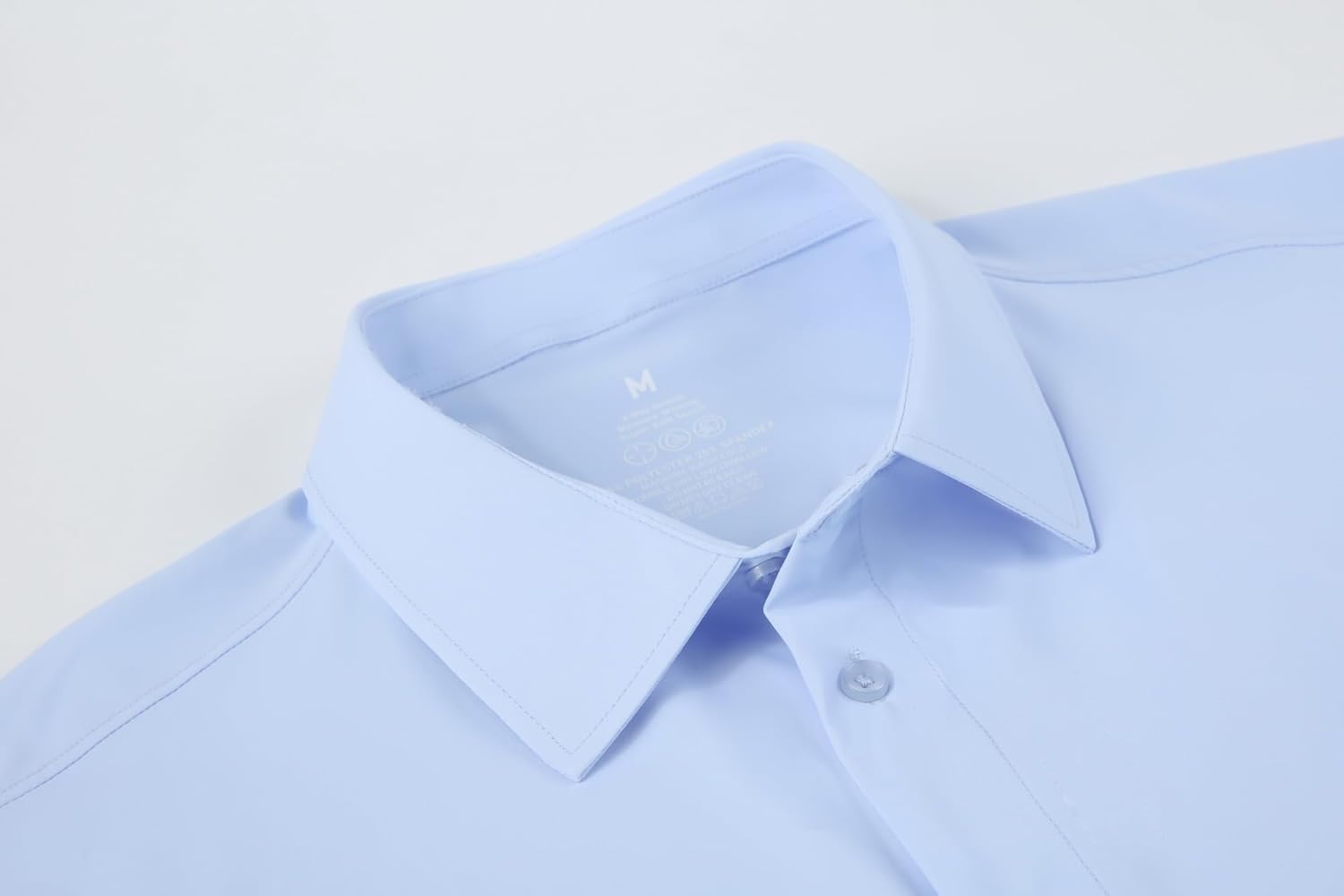 Alex Vando Mens Knitted Dress Shirts 8-Way Stretch Easy Care Solid Short Sleeve Shirt for Men