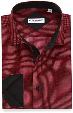 Alex Vando Mens Printed Dress Shirts Long Sleeve Regular Fit Button Down Shirt