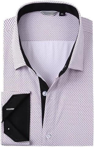 Alex Vando Mens Printed Dress Shirts Long Sleeve Regular Fit Button Down Shirt