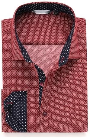 Alex Vando Mens Printed Dress Shirts Long Sleeve Regular Fit Button Down Shirt