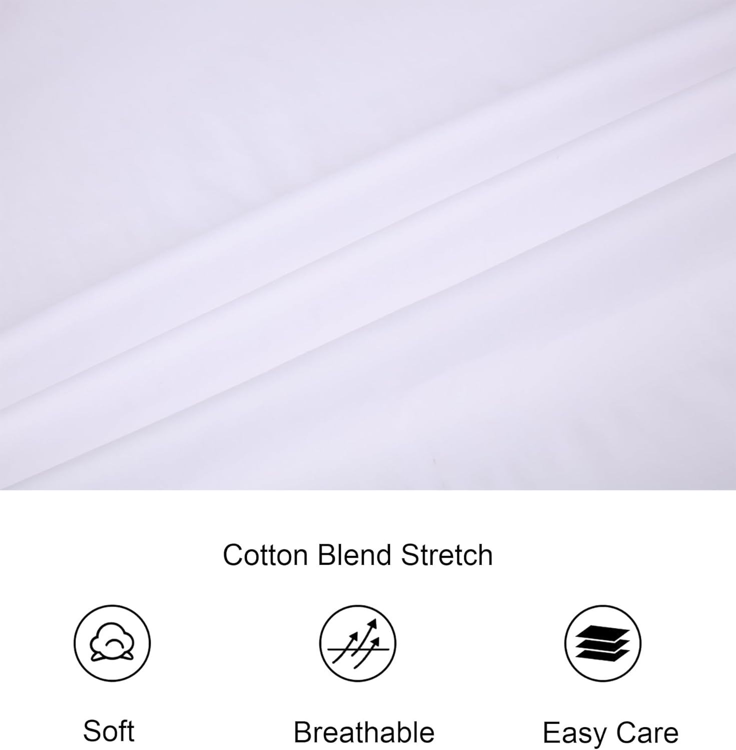 Alex Vando Mens Dress Shirt Easy Care Slim Fit Long Sleeve Cotton Stretch Button Down Shirt