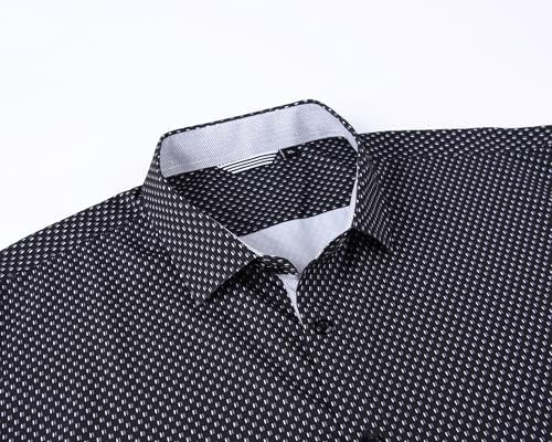 Alex Vando Mens Printed Dress Shirts Long Sleeve Regular Fit Button Down Shirt