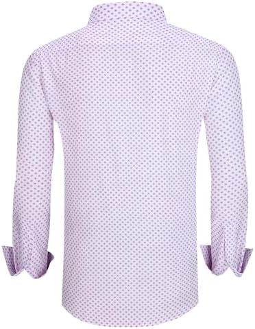 Alex Vando Mens Printed Dress Shirts Long Sleeve Regular Fit Button Down Shirt