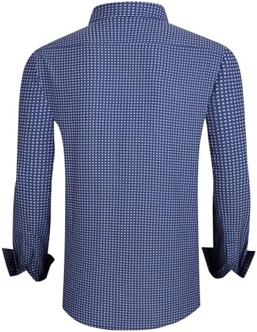 Alex Vando Mens Printed Dress Shirts Long Sleeve Regular Fit Button Down Shirt