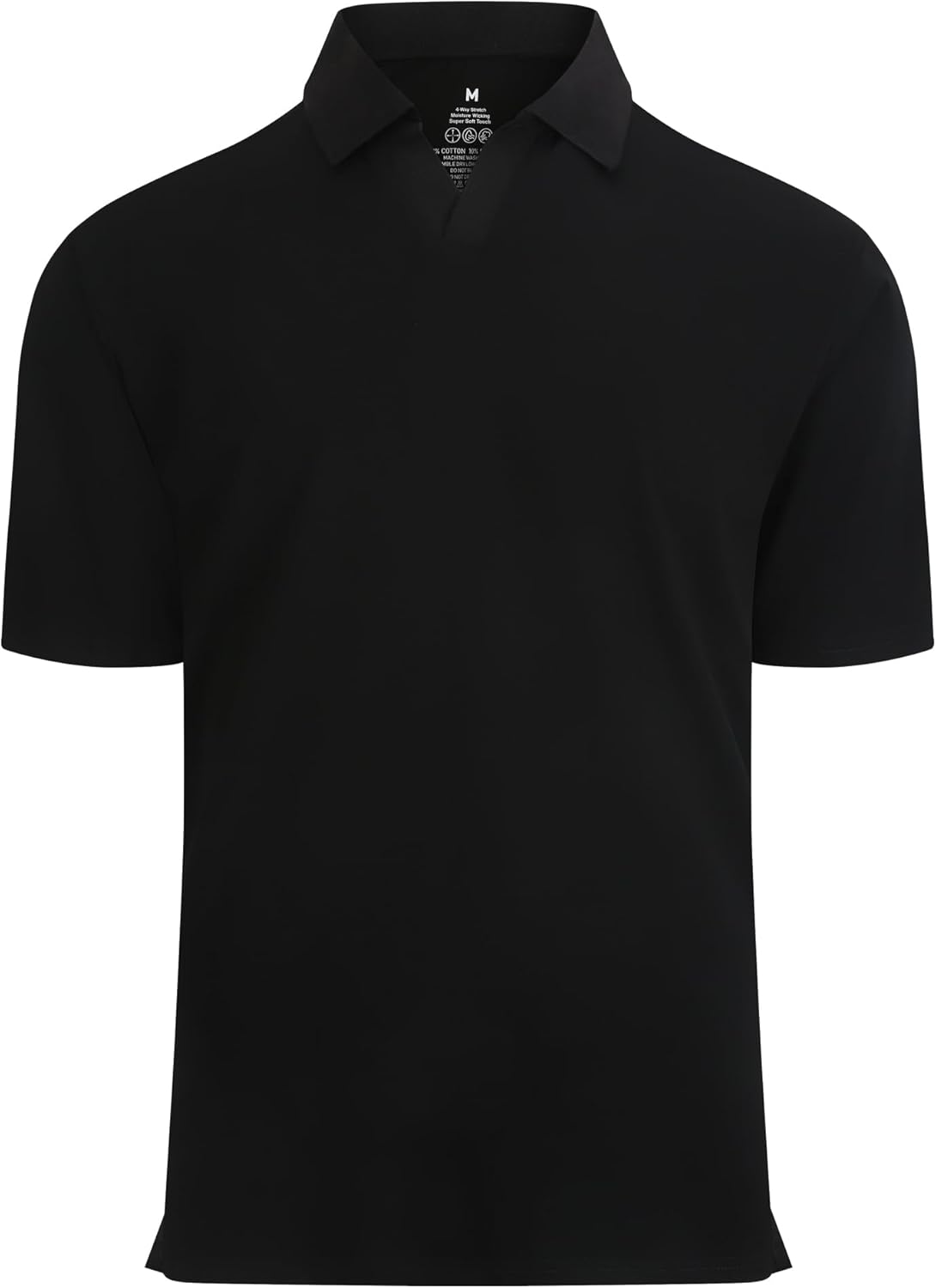 Alex Vando Mens Cotton Polo Shirts V-Neck Short Sleeve Casual Shirts for Men