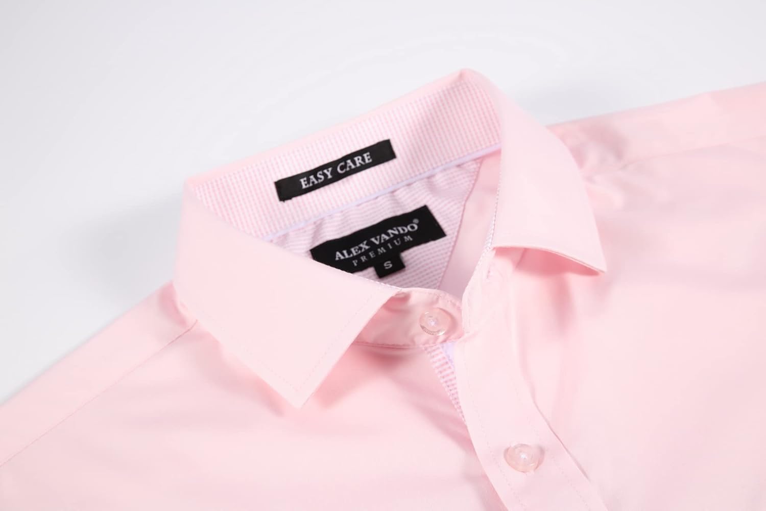 Alex Vando Mens Bamboo Dress Shirts Wrinkle Free Regular Fit Stretch Button Down Shirt