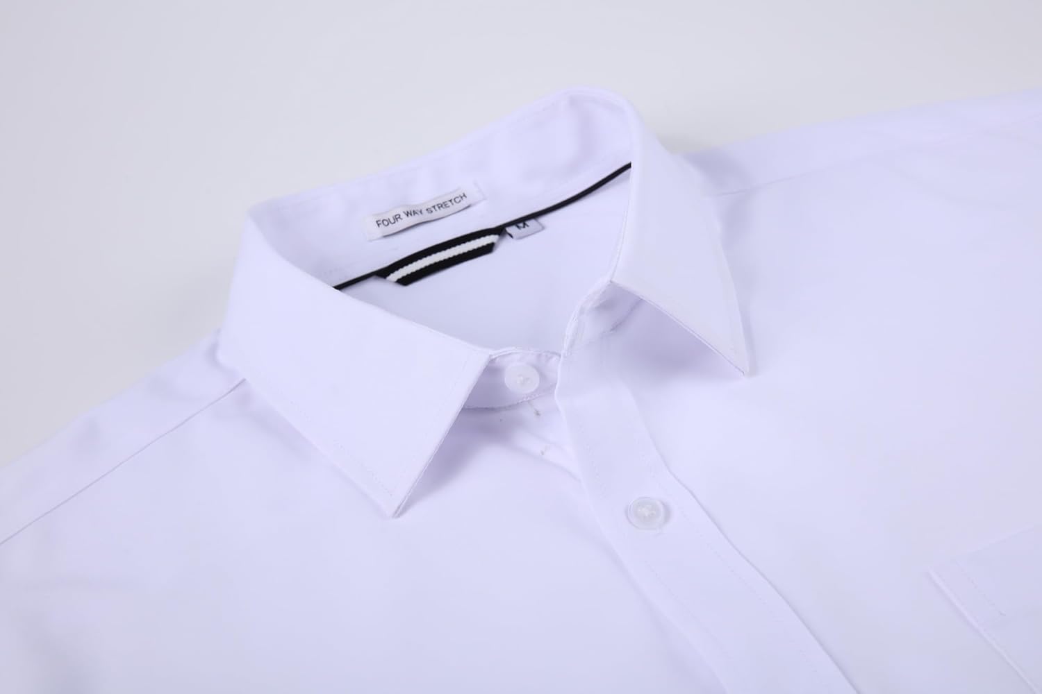 Alex Vando Mens Dress Shirt Wrinkle Free Regular Fit 4-Way Stretch Button Down Shirts