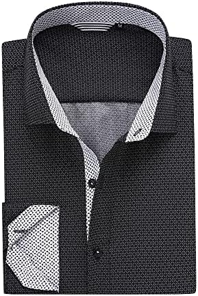 Alex Vando Mens Printed Dress Shirts Long Sleeve Regular Fit Button Down Shirt
