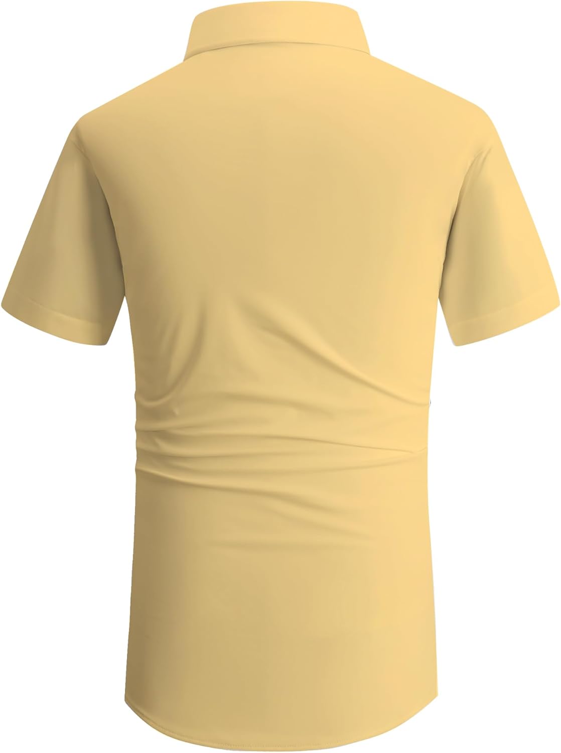 Alex Vando Mens Knitted Dress Shirts 8-Way Stretch Easy Care Solid Short Sleeve Shirt for Men