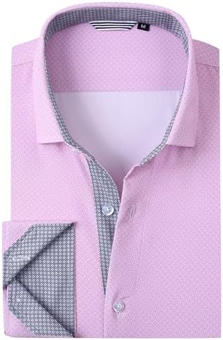 Alex Vando Mens Printed Dress Shirts Long Sleeve Regular Fit Button Down Shirt
