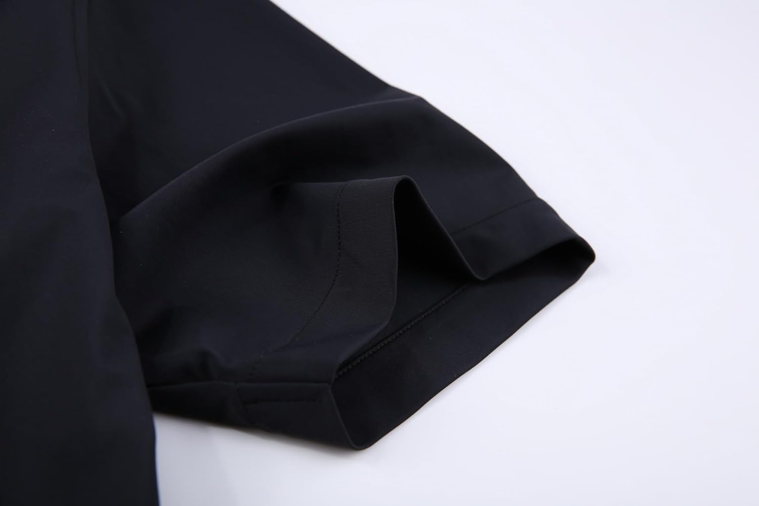Alex Vando Mens Knitted Dress Shirts 8-Way Stretch Easy Care Solid Short Sleeve Shirt for Men