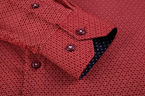 Alex Vando Mens Printed Dress Shirts Long Sleeve Regular Fit Button Down Shirt