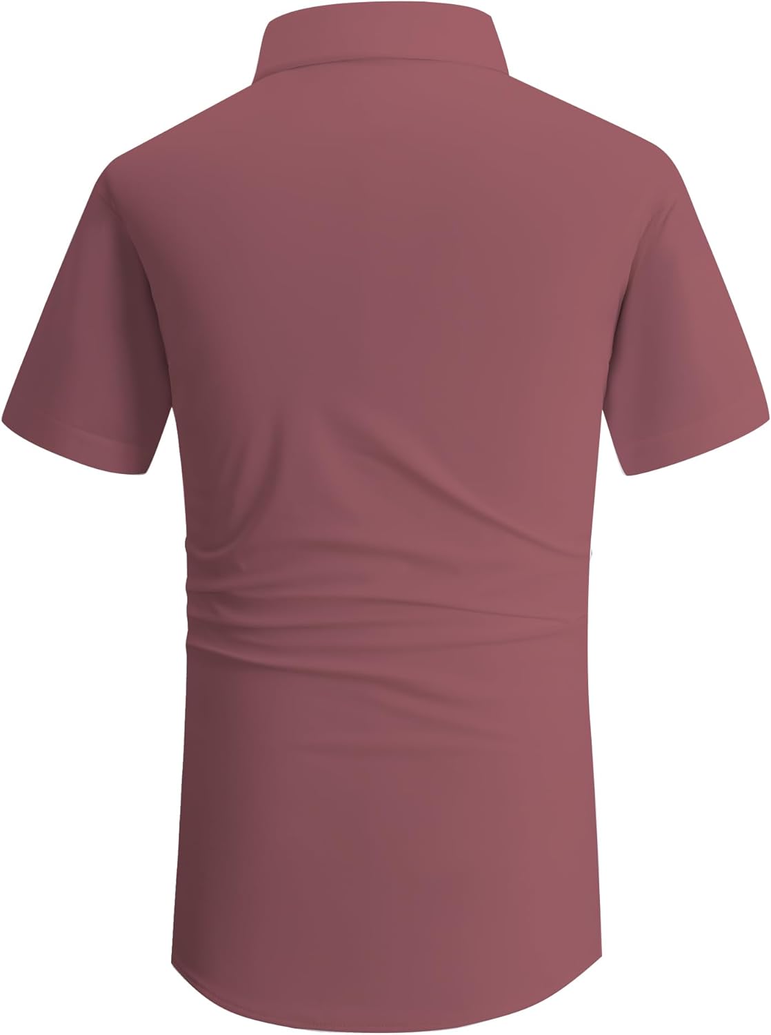 Alex Vando Mens Knitted Dress Shirts 8-Way Stretch Easy Care Solid Short Sleeve Shirt for Men