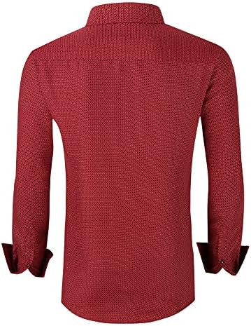 Alex Vando Mens Printed Dress Shirts Long Sleeve Regular Fit Button Down Shirt
