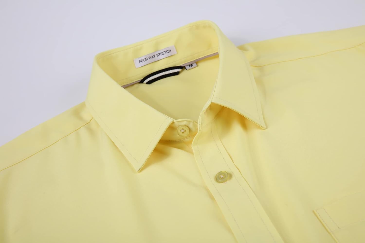 Alex Vando Mens Dress Shirt Wrinkle Free Regular Fit 4-Way Stretch Button Down Shirts