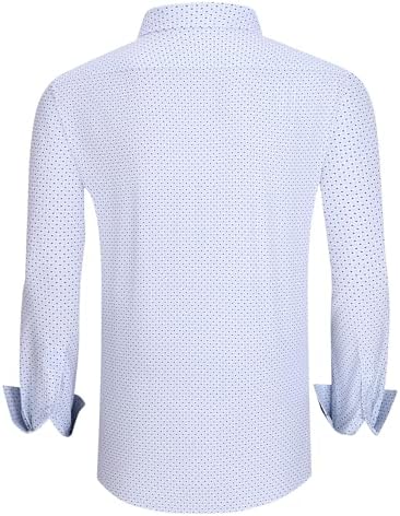 Alex Vando Mens Printed Dress Shirts Long Sleeve Regular Fit Button Down Shirt