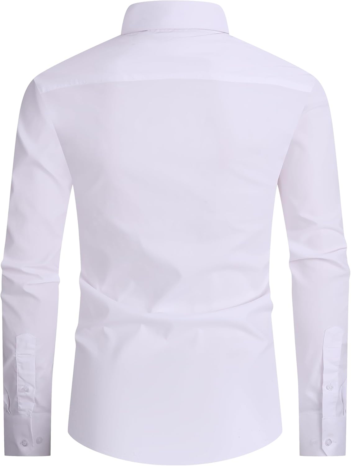 Alex Vando Mens Dress Shirt Easy Care Slim Fit Long Sleeve Cotton Stretch Button Down Shirt