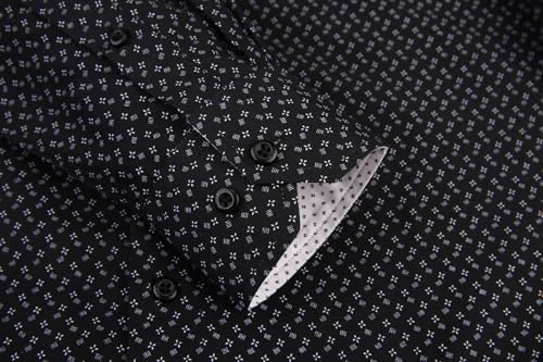 Alex Vando Mens Printed Dress Shirts Long Sleeve Regular Fit Button Down Shirt