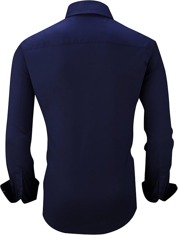 Alex Vando Mens Dress Shirts Regular Fit Long Sleeve Stretch Business Dress Shirts for Men
