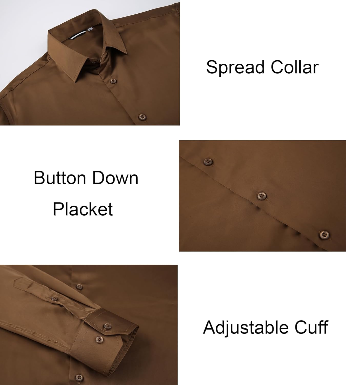 Alex Vando Mens Luxury Satin Dress Shirt Long Sleeve Silk Shiny Sateen Party Shirt