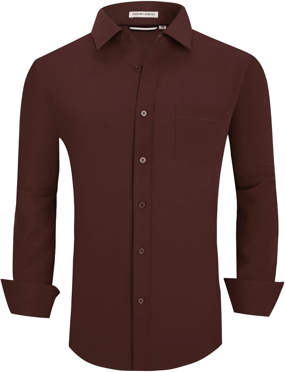 Alex Vando Mens Dress Shirts Regular Fit Long Sleeve Stretch Business Dress Shirts for Men