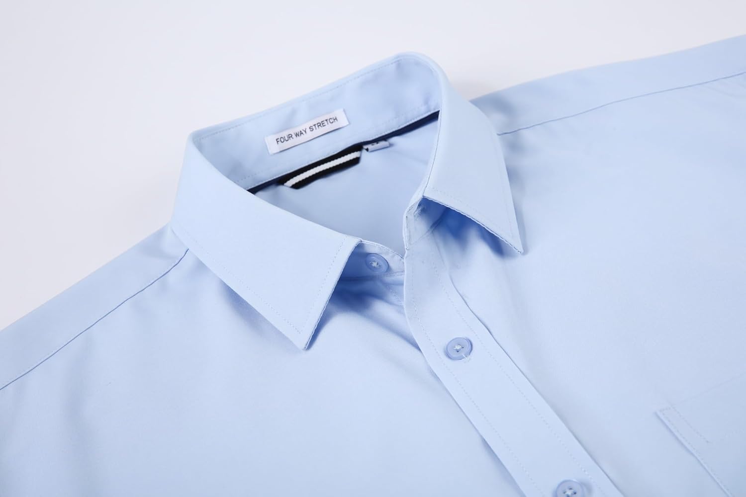 Alex Vando Mens Dress Shirt Wrinkle Free Regular Fit 4-Way Stretch Button Down Shirts