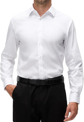 Alex Vando Mens Dress Shirt Wrinkle Free Regular Fit 4-Way Stretch Button Down Shirts