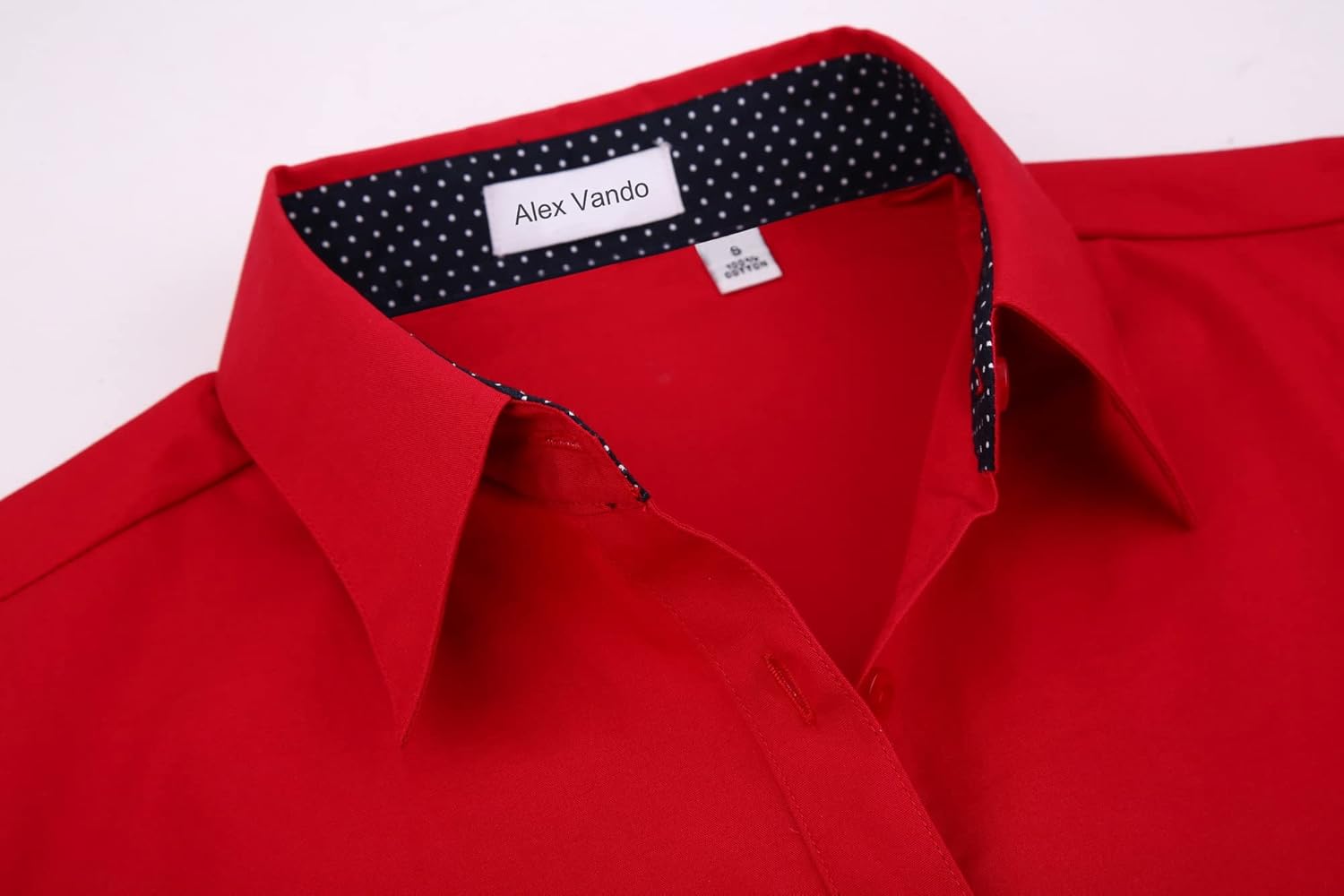 Alex Vando Womens Dress Shirts Wrinkle Free Regular Fit Long Sleeve Stretch Work Shirt