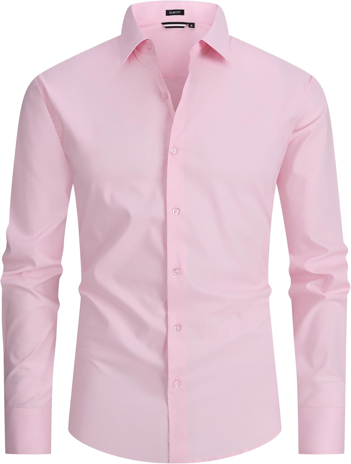 Alex Vando Mens Dress Shirt Easy Care Slim Fit Long Sleeve Cotton Stretch Button Down Shirt