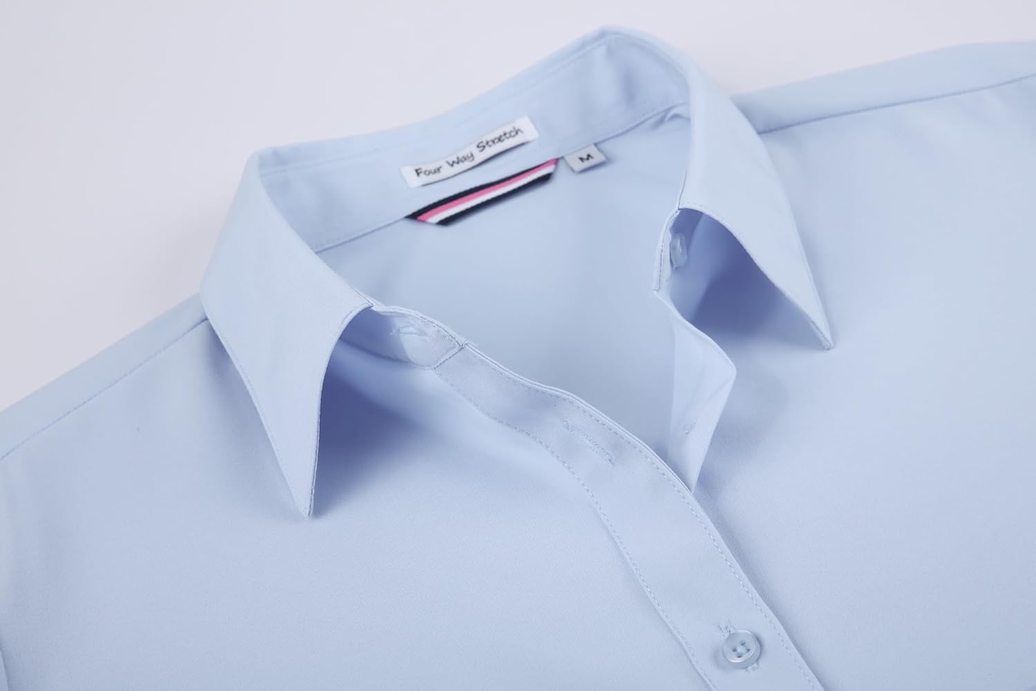 Alex Vando Womens Dress Shirts Wrinkle Free Regular Fit Long Sleeve Stretch Work Shirt
