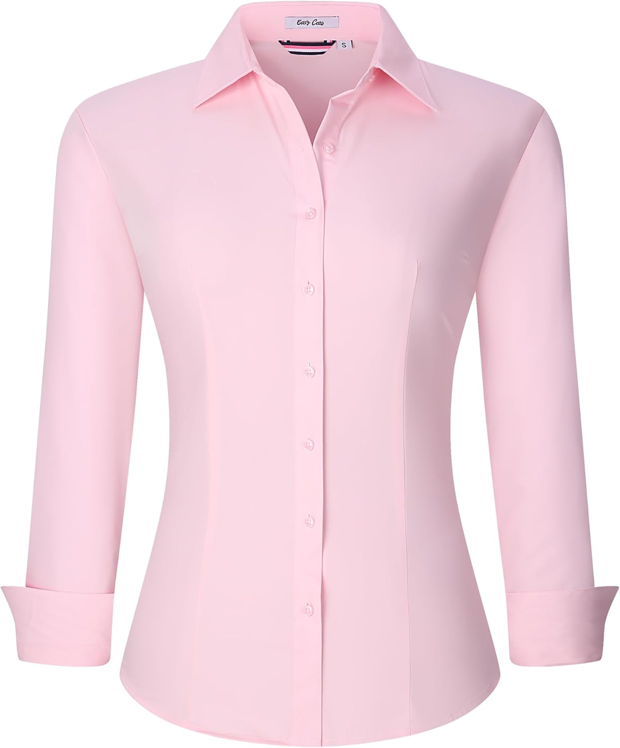 Alex Vando Womens Button Down Shirt Wrinkle Free Casual Long Sleeve Work Blouse Tops