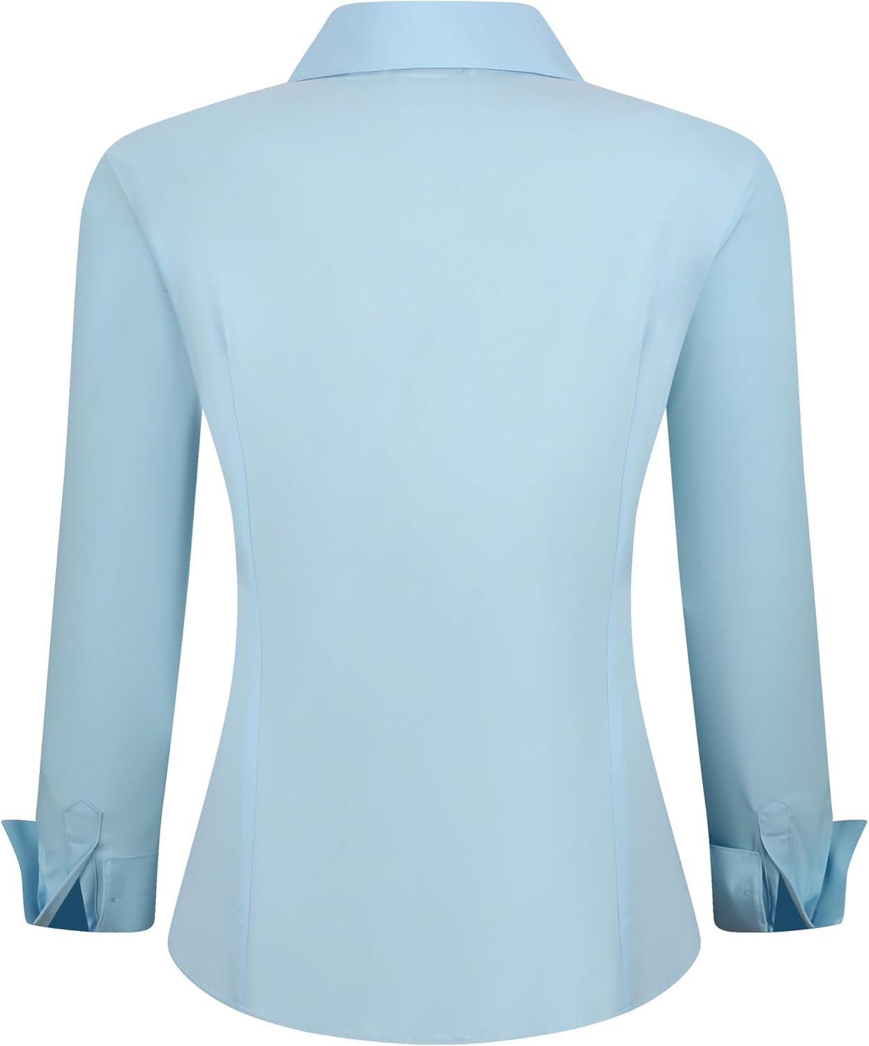 Alex Vando Womens Dress Shirts Wrinkle Free Regular Fit Long Sleeve Stretch Work Shirt