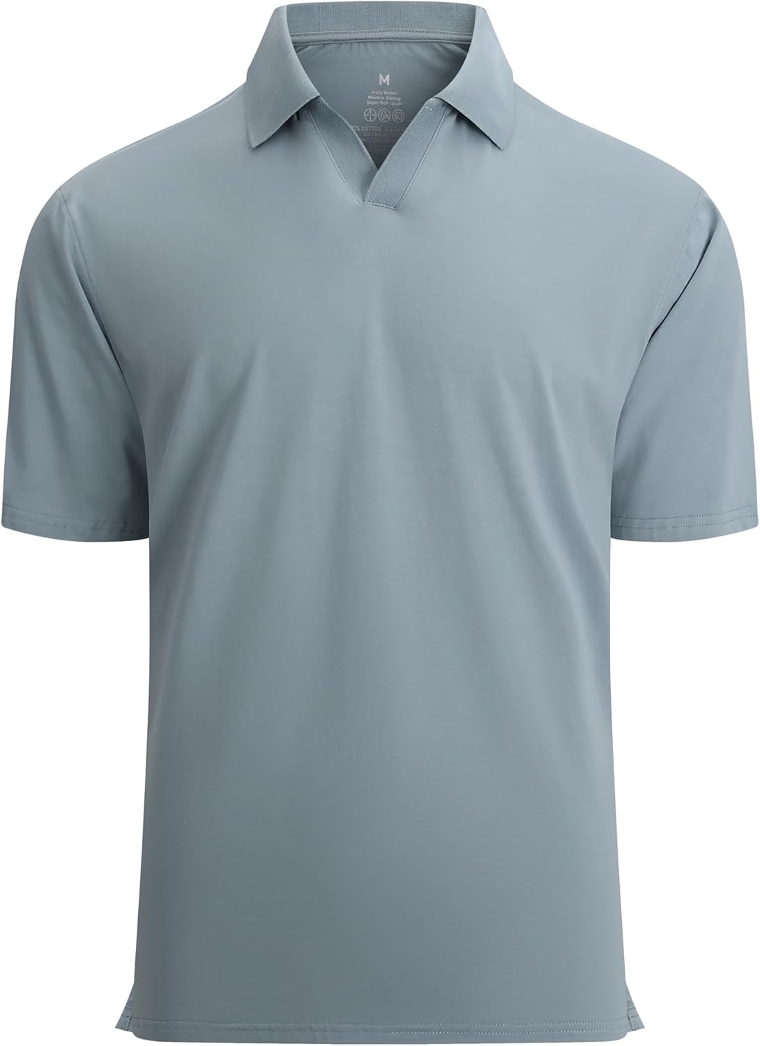 Alex Vando Mens Cotton Polo Shirts V-Neck Short Sleeve Casual Shirts for Men